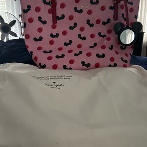 Kate Spade Pink Tote with Mickey Mouse Design